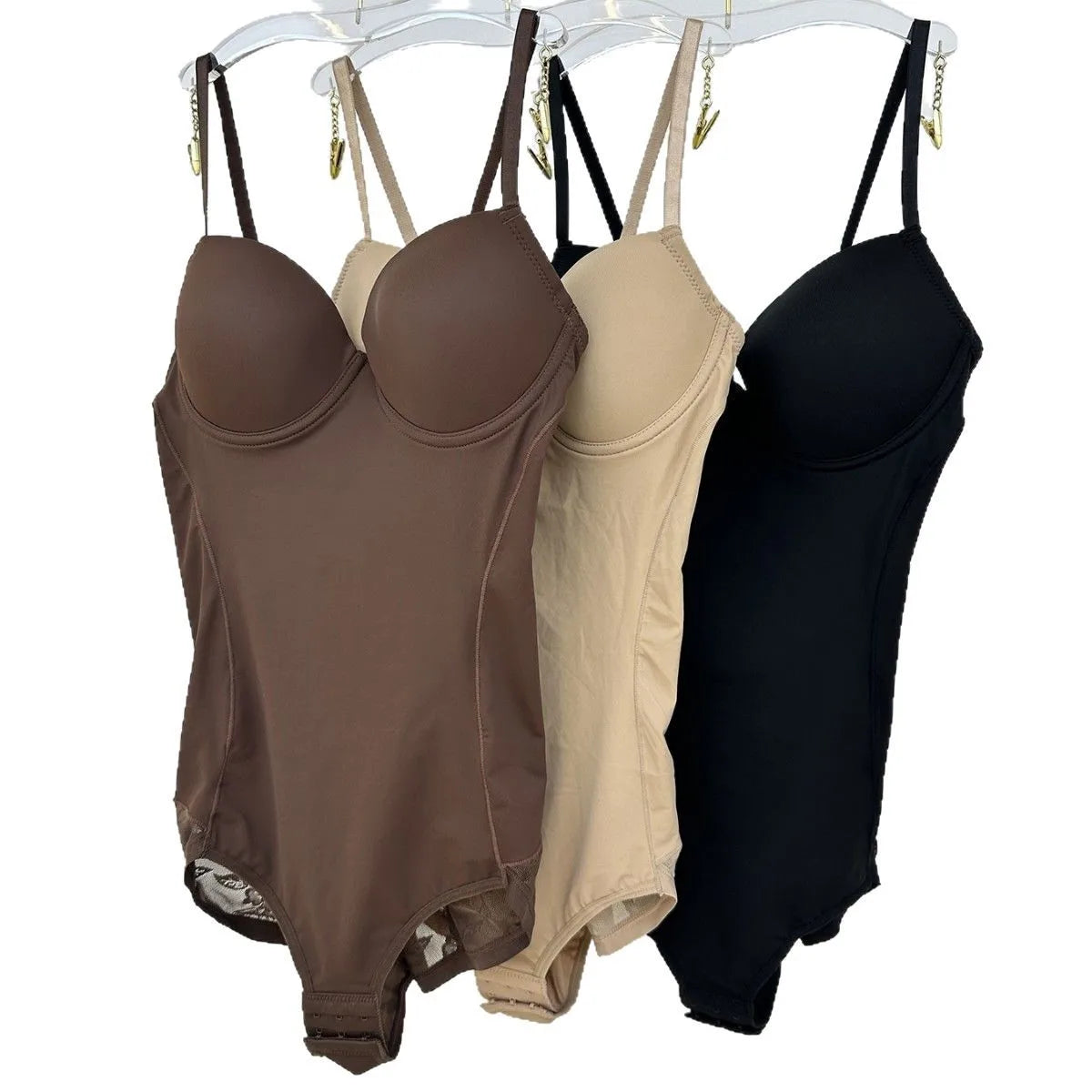 Body sculptant dentelle Push Up effet ventre plat et taille affinée